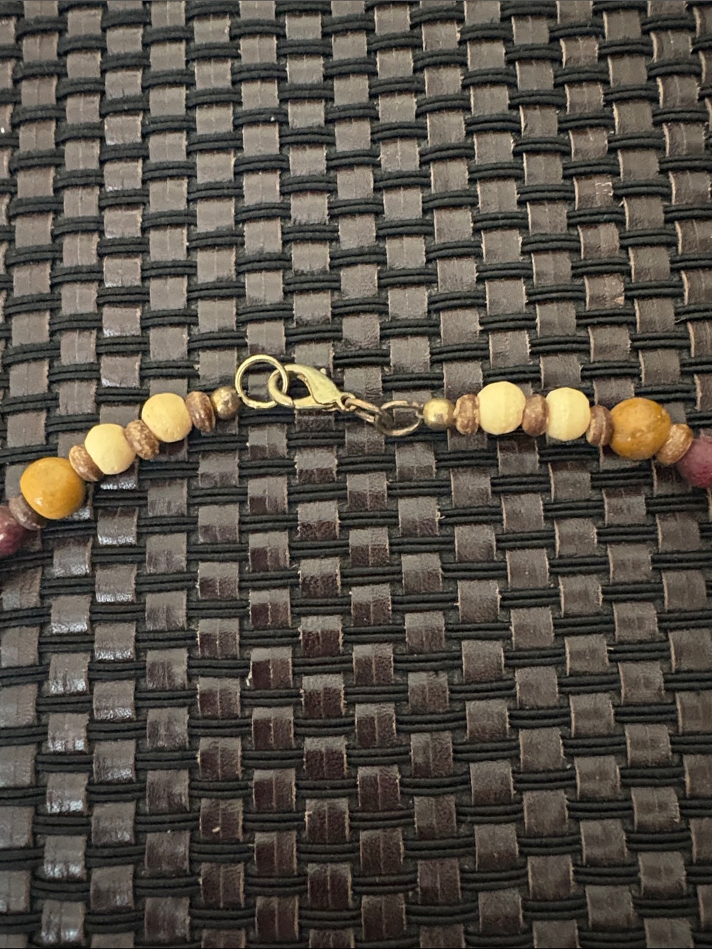 VTG Handcrafted Multicolor Beaded Necklace - Natural Earth Tones - Picture 5 of 6